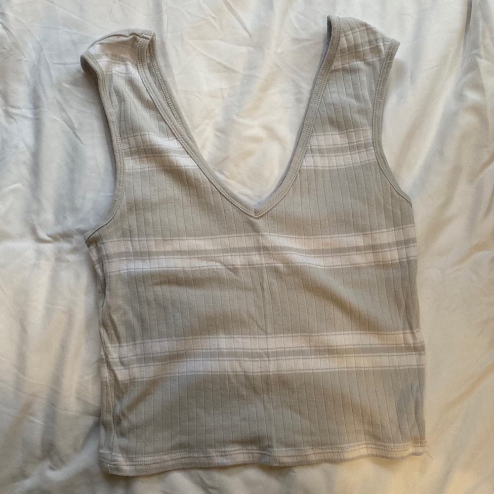BDG grey and white cropped tank, Size M